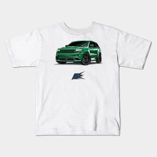 jeep cherokee srt8 green Kids T-Shirt